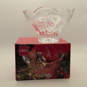 Mikasa Christmas Night Collection-6" Clear Footed Bowl with Original Box